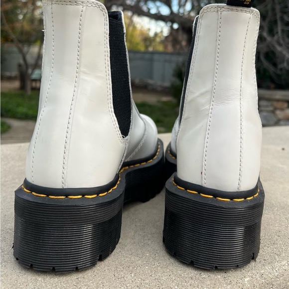 Dr. martens 2976 Quad Platform White leather Chelsea Boots - Picture 4 of 6